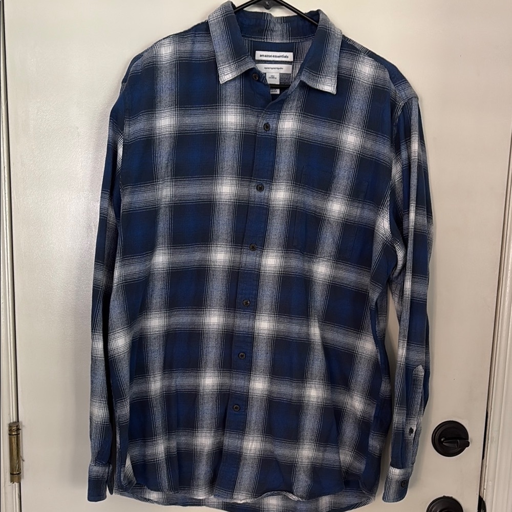 Blue Plaid Men's Shirt